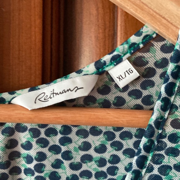 Reitmans sheer blue/teal blouse. Size XL - Picture 3 of 3
